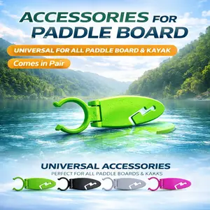 Paddle Board Clips - 2X Fix Clamp Expandable Holders Secure Fixing Clips for Water Sports Women Boys Girls Youth Teens Outdoor Beach Surfing Accessories