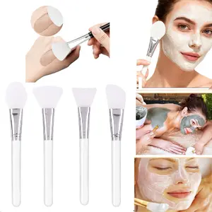 4pcs Silicone Mask Brush Set, Soft Head Beauty Tools, Makeup Brushes for Applying Masks, High-Quality Silicone Material