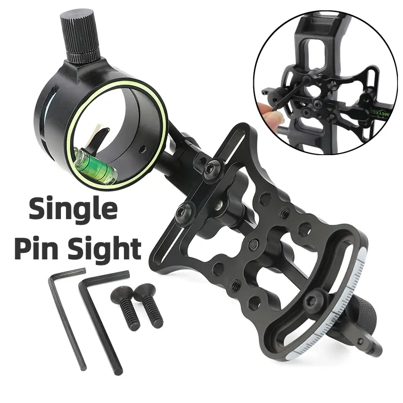 1pc Archery Lever Single Needle Sight - 16cm Sharp Aiming Scale, Fine-Tuning, Stable Locking, Intuitive Adaptation, Distance Adjustment, Non-Displacement Sights for Composite Bows Daily Practice, Unisex, Adults, Versatile, Bow Sighting, Regular Use, Bow A