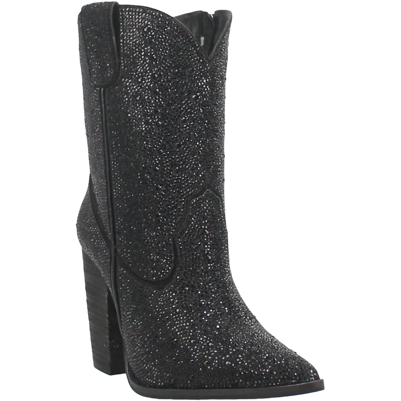Dingo Ladies Neon Moon Black Rhinestone Booties DI567-BK