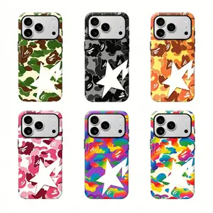 Bape Protective Camo Streetwear Protective Touch Phone Case Suitable for iPhone 17-11 Pro Max/Plus and  Samsung Galaxy S23-25