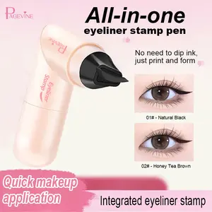 PAGEVINE All-in-One Eyeliner Stamp Pen | No Dip Ink Quick Stamp Cat Eye Liquid Eyeliner | Waterproof Eye Makeup for Beginners, #EyelinerStamp #AllInOneEyeliner #BeginnerMakeup #CatEyeLiner