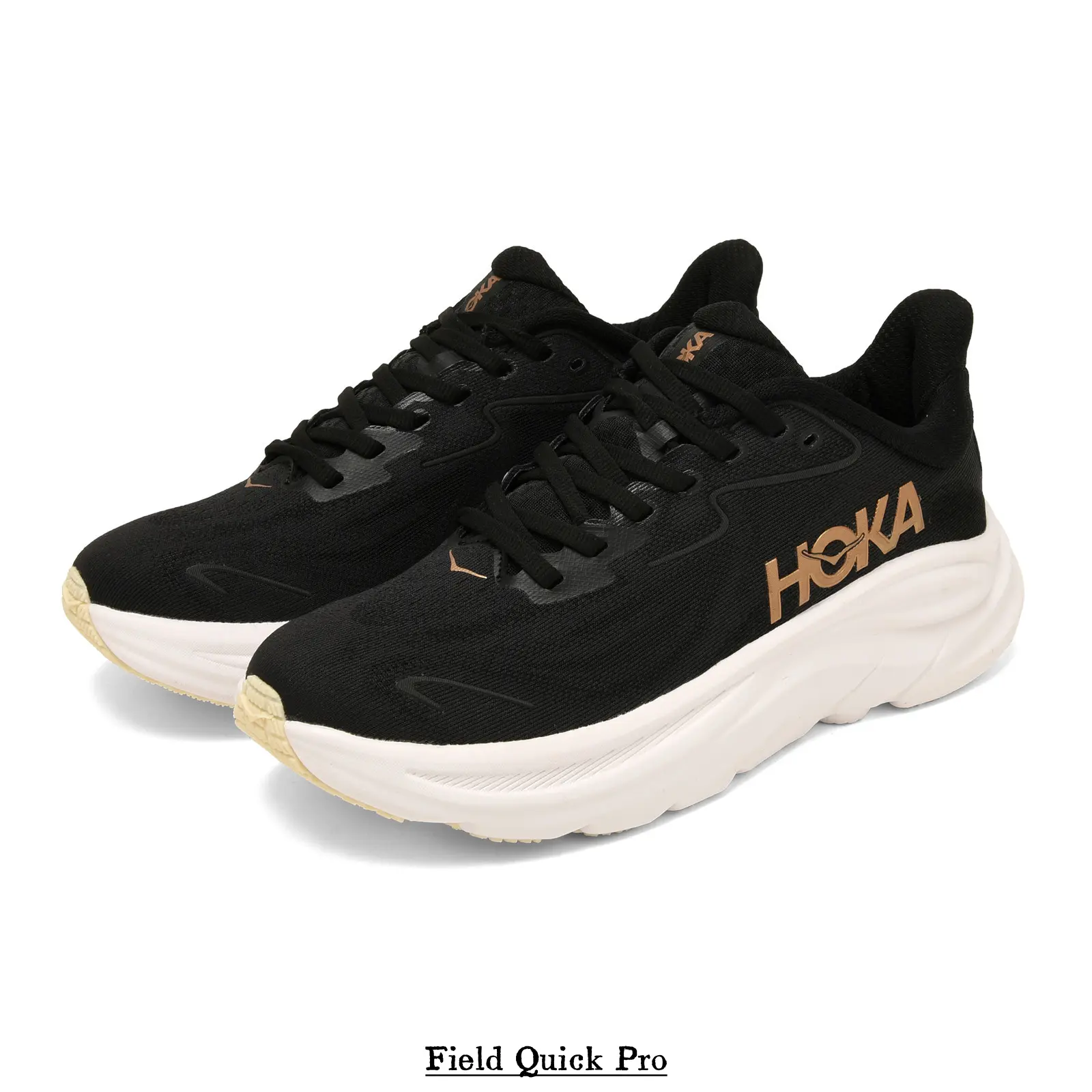 Earth-Tone High-Volume Runners: Dual-Layer Body (Volcanic Ash/Oatmeal), Reinforced Collar Trim, Layered Arch Support, Textured Basalt Sole with Pyrite Detail