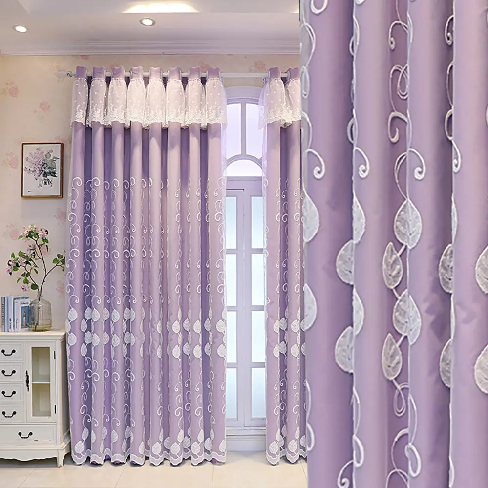 Double Layer Window Curtain Set, Privacy Drapes & Sheer Shades, Easy Install Bedroom Decor, Ideal for Living Room Partition Use