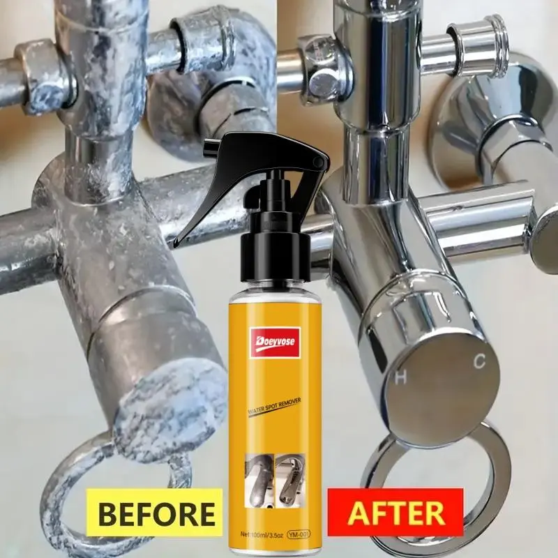 Hard Water Stain Removal Set, High-Efficiency Stain Remover Cleaner for Shower, Toilet & Tiles, Low Odor, Natural Unscented, All-Purpose Use, Liquid Cleaner