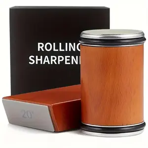 Rolling Knife Sharpener Kit, Versatile Sharpening Stone for Different Hardness, Magnetic Sharpening Stone for Kitchen Knives