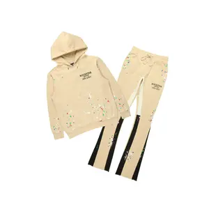 Art Dist 2.0 Beige/Multi Hoodie/Stacked Flare Track Set