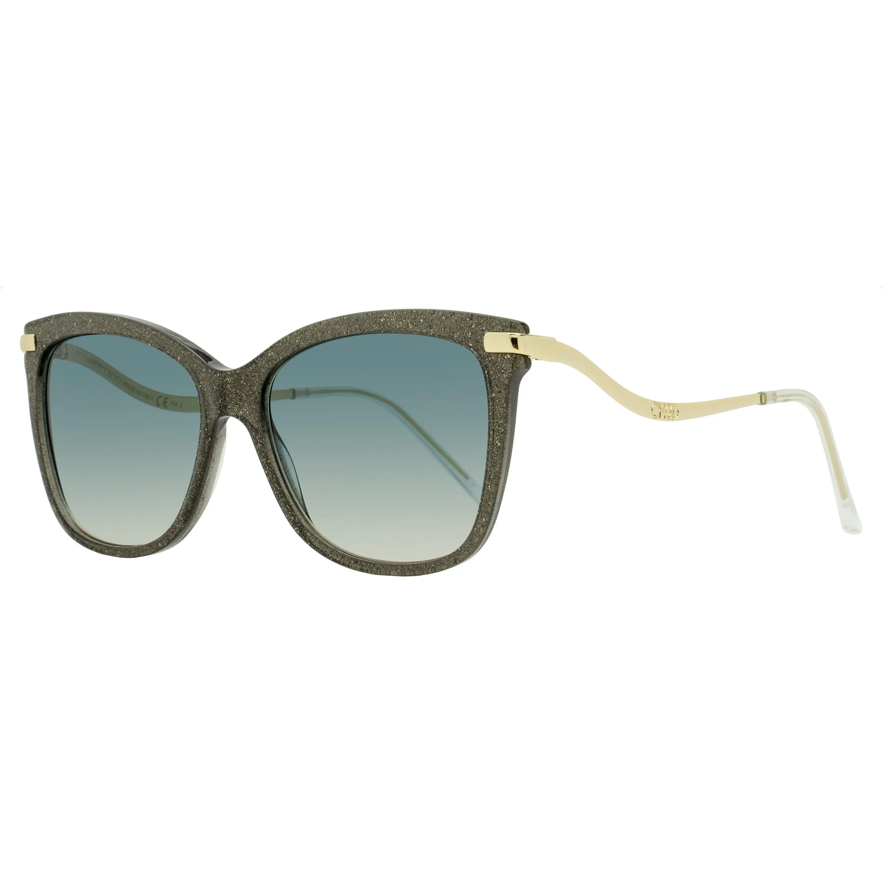 Isabel Marant Steff Women's Statement Frame Sunglasses, Stylish Rectangular Accessories with Gray Glitter Acetate, 55mm 100% UV Protection, Fashionable Frames Sunglasses, High Quality Sunglasses