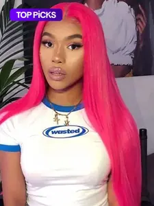 28 Inch Long Straight Lace Front Wigs for Women, Gorgeous Fluffy Wigs without Bangs, Synthetic Material for Party, Daily Use, Cosplay, Anime Or Costume Party, Fit Synthetic Hair Wig, Colored Wig