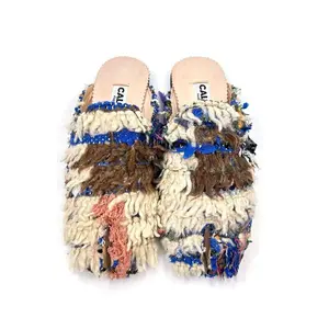 Tabi Babouche “Jett” Split Toe Flats In Colors Cream, Blue, Baby Pink, Brown (Size 38)