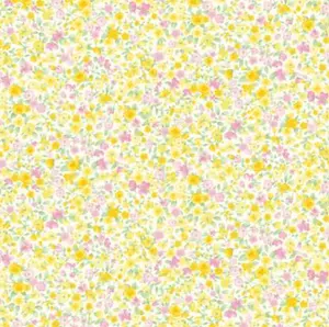 Tiny Floral in Buttercup Yellow Fabric