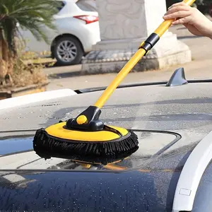 Car Telescopic Wash Mop, Snow Nephroid Three-section Telescopic Cleaning Brush, Flexible Rod Wash Car/Home Mop
