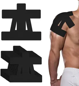 Elastic Athletic Muscle Support Tape,Kinesiology Tape for Shoulder, 10PCS Precut Shoulder Tape for Pain Relief & Support Waterproof Elastic Sports Tapes Skin-Friendly Hypoallergenic Latex-Free Athletic Muscle Tapes for Joint Stability