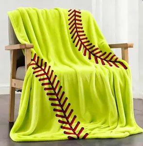 Sport Softball Blanket, Softball Gifts for Boys Girls, Softball Stuff Gifts for Softball Lover, Soft Fleece Softball Throw Blankets