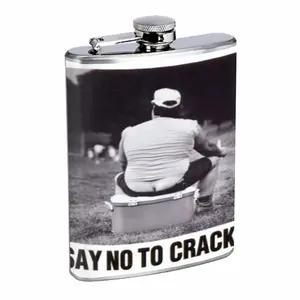 Say No To Crack Funny 8oz Stainless Steel Flask