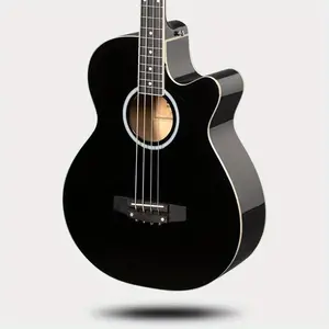 Acoustic Bass Guitar with EQ-7545R, Rosewood Bridge and Fingerboard, 4 String Full Size Bass Round Wooden