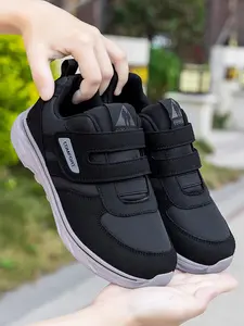 Men's Sporty Velcro Design Walking Shoes, Velcro Fastened Shoes, Casual Comfortable Breathable Sneakers, Fashionable Low Top Shoes for Daily Wear, Athletic Footwear