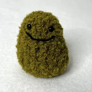 Small Handmade Crochet Nug Buddy Plushie – Cute Mini Amigurumi Plush Toy, Perfect Gift and Desk Buddy
