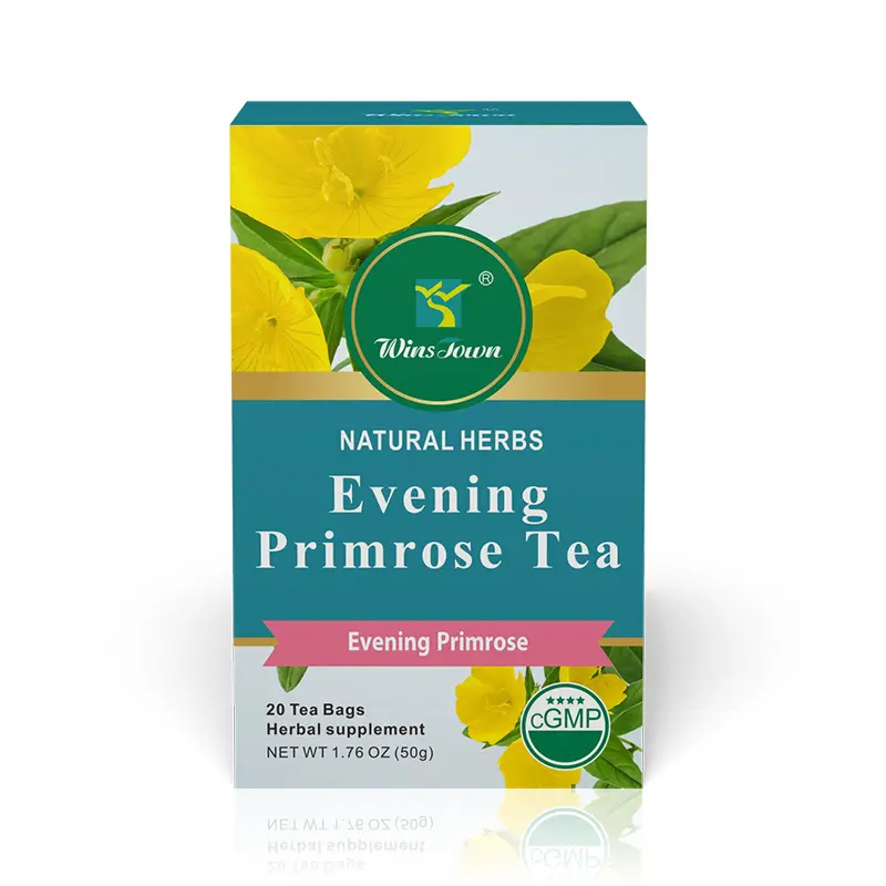 WinsTown Caffeine-Free Evening Primrose Herbal Tea, 20 Teabags, Natural Plant Flower Brew, Ideal Daily Alternative To Soda & Sweet Drinks