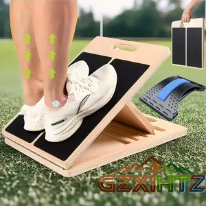 GZXIHTZ 2-Piece Adjustable Portable Wooden Slant Board - Adjustable Incline Boards, 300 Lbs Weight Capacity, Foldable 4-Level Angles, Home Fitness Equipment for Calf Stretching, Physical Therapy