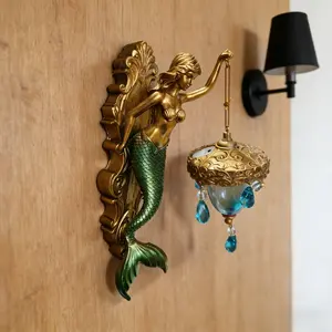 Mermaid Wall-Mounted Night Light, Decorative Wall Lamp, Fashionable Creative Ornament, Home Decoration, Home Wall-Mounted Night Light, Decorative Ambiance Lighting