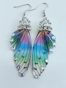 Creative Butterfly Wing Design Dangle Earrings, Statement Earrings, Fashion Jewelry for Party, Daily Clothing Decor, Trendy All-match & Exquisite Jewelry for Birthday Gift