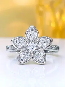 1 PC Pretty Cubic Zirconia Ring For Women For Wedding Engagement Party Jewelry Valentine's Day Gift Engagement Rings
