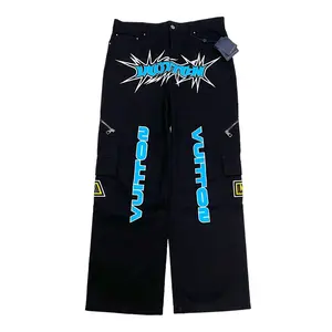 Louis Vuitton Racing Urban Multi Pocket Jeans Black Multi