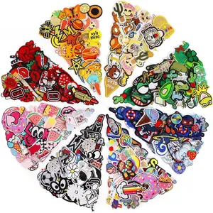 Embroidered Iron-on Patches Applique 72Pcs Random Assorted Decorative Patches Iron on/Sew on for Clothing Accessories
