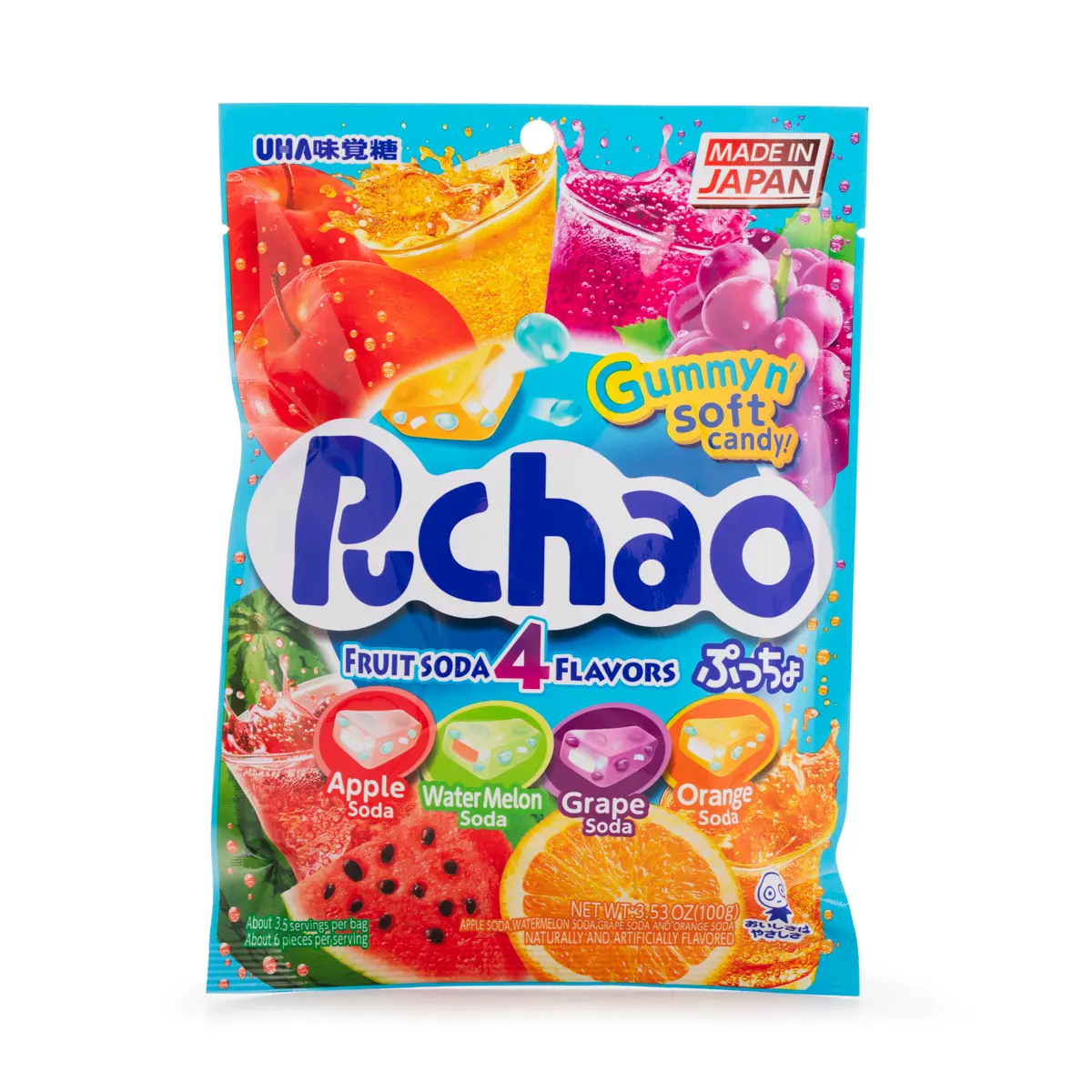 UHA Puchao Fruit Soda Candies 3.53 oz UHA Puchao Fruit Soda Candies 3.53 oz