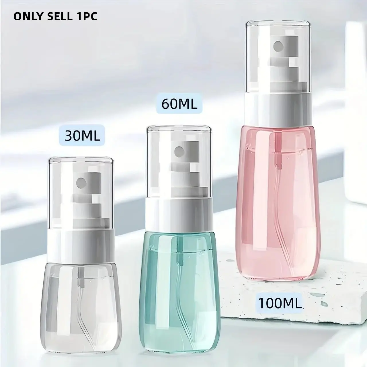 Portable Clear Transparent Container Spray Bottle Travel 30/60/100ml Perfume Atomizer Dispensing Bottle Mist Toner Lotion Empty Refillable Design Bottles Elegant Bottle