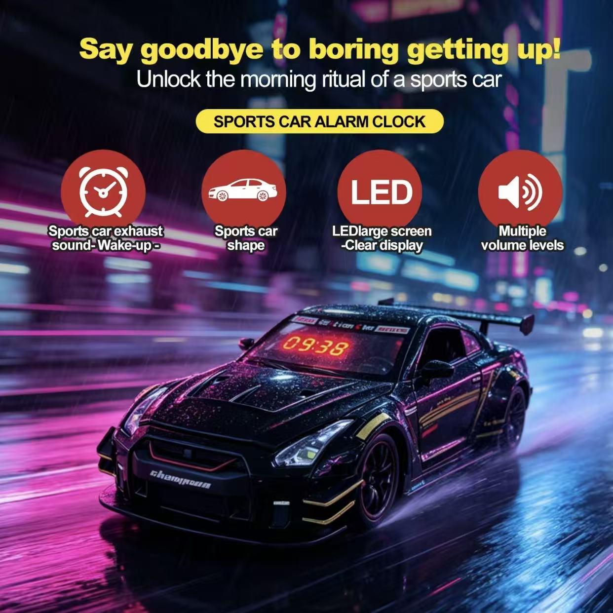 Sports Car Alarm Clock Hyper Car Alarm Clock,Spray Supercar with Engine Sound & Light EffectAlarm Clock, Sports Car Alarm Clock Ornament, Holiday Gift. Sports Car Alarm Clock Hyper Car Alarm Clock,Spray Supercar with Engine Sound & Light EffectAlarm Clock, Sports Car Alarm Clock Ornament, Holiday Gift.