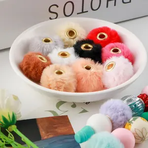 20mm Long Plush Ball Bead (20pcs/set), DIY Beading Kit for Holiday Decoration, Handmade DIY Beaded Pen Keychain, Beaded Tassel Charms