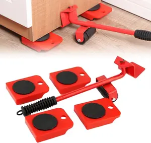 Furniture Moving Tool Set 5 PCS Heavy Duty Sliders Lifter Roller for Sofa Refrigerator Appliance Home Improvement Moving Equipment