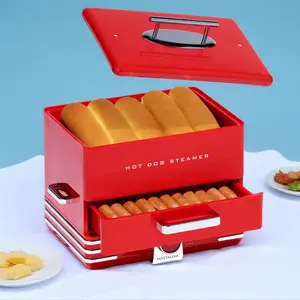 Large Diner Style Hot Dog Steamer