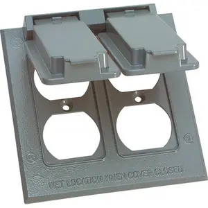 Sigma 14345 2 Gang Gray Weatherproof Duplex Receptacley