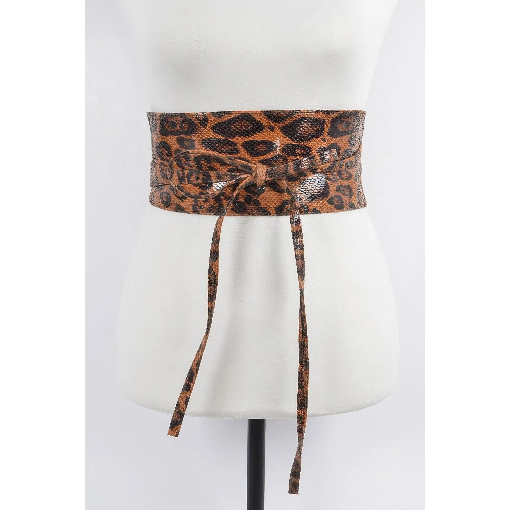 Faux Leo Kimono Belt