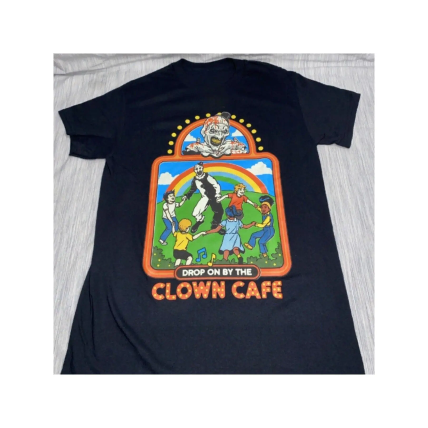 Terrifier Art The Clown T Shirt Black Size Small Clown Cafe