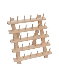 Wood Sewing Thread Rack Holder