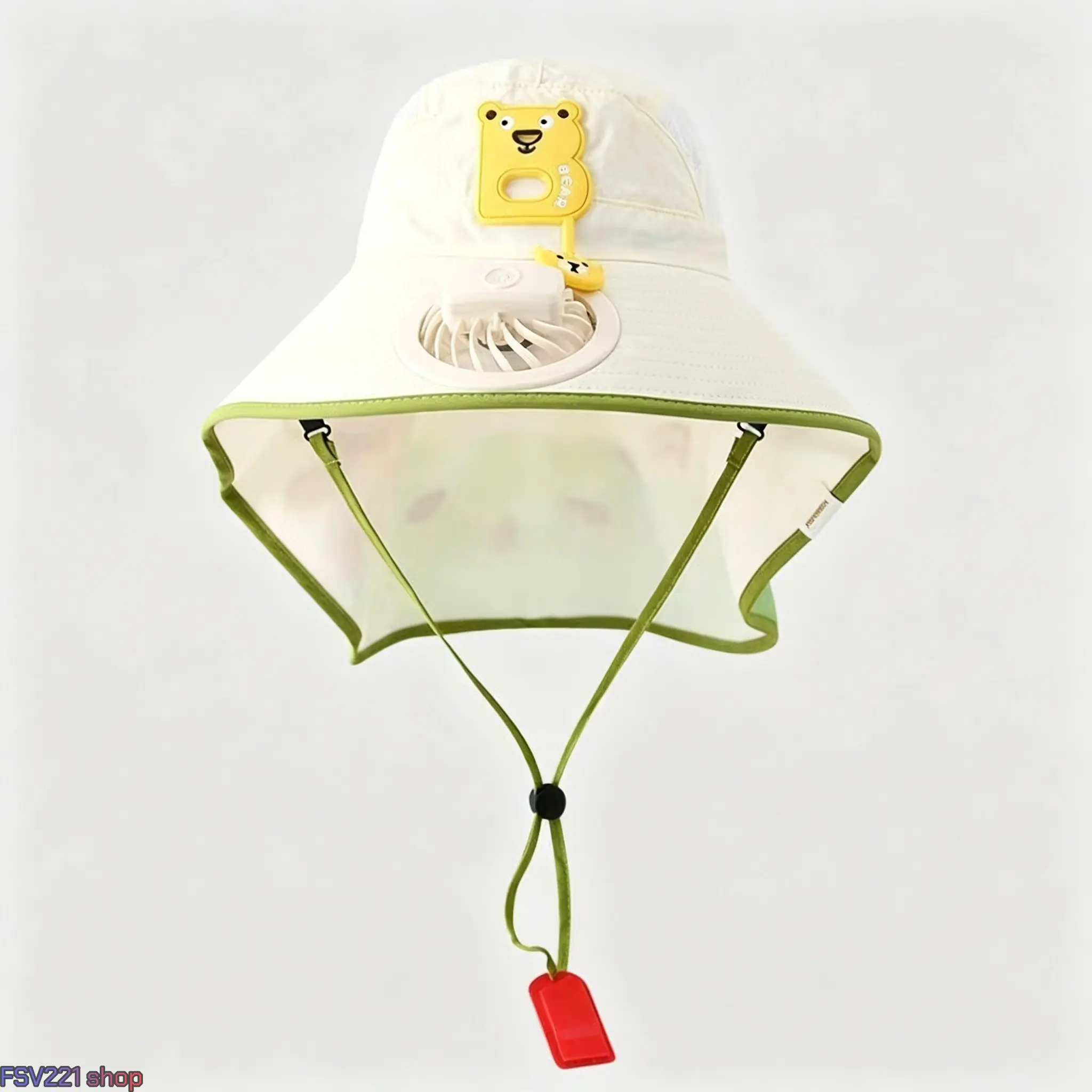 Unisex Kids Wide-Brim Solar Fan Hat USB Charging Bucket Hat with Neck Flap, - Soft Cotton Sun-Protection Shawl, Mesh Panels - deal for Beach, Hiking, Camping, and Summer Outdoor Activities, UPF50+ Protection with Cooling Fan campingessentials