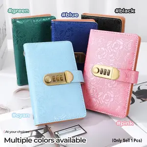 PU Leather Password Cash Book with Lock, Savings Notebook, Money Storage Album, Small Financial Management Book, Friend Gift, Finance Checklist Organizer, Savings Challenge Planner