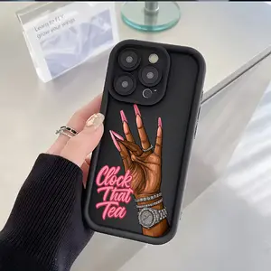 [Creative Tea Design Phone Case] Fashion Creative English Clock That Tea Design Phone Case |   Anti-Drop Soft TPU Back Cover for iPhone 17 16e 16 15 14 13 12 11 Pro Max Air XR XS X for iPhone13