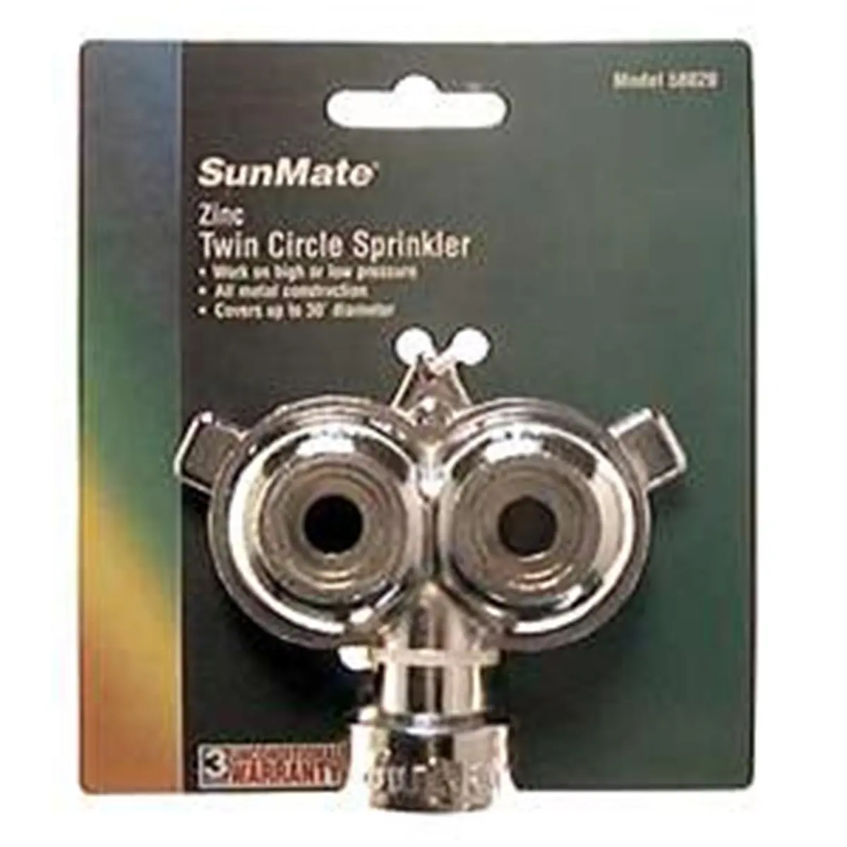 Orbit Twin Circle Shape Garden Sprinkler - All Metal Construction, 30' Garden Cover, Covers Up to 30' Diameter, High/Low Set, Irrigates Lawn, Carded Outdoor Home Improvement Watering Tool, Garden Sprinklers