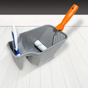Handheld Paint Cup for Construction, Large Capacity Practical Paint Tray, Easy Match Brush & Roller Tool, Decorative Painting Accessory, Brush And Roller Compatibility