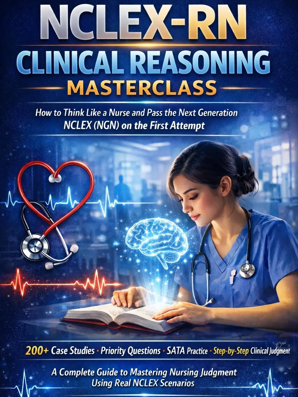 NCLEX-RN CLINICAL REASONING MASTERCLASS: How to Think Like a Nurse and Pass the Next Generation NCLEX (NGN) on the First Attempt By plato j