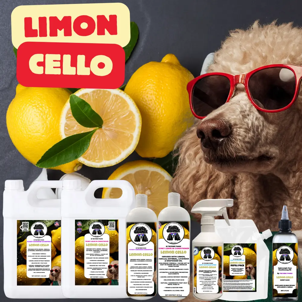 The Funky Poodle Limoncello Dog Grooming Shampoo & Conditioner & More!