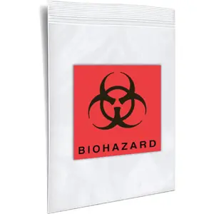 International Plastics  6 x 9 in. ClearZip Biohazard Bags, 0.002 Gauge - Case of 1000