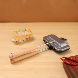 Hot Sandwich Maker, Hot Dog Toaster, Double-Sided Sandwich Baking Pan, Double Sided Frying Pan, Grilled Cheese Maker Nonstick Sandwich Maker Flip Grill Pan for Breakfast Pancakes, Toast, Omelets