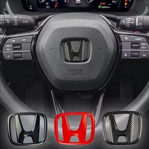 1Pcs Car Steering Wheel Decoration Sticker Badge Auto Styling For Honda Civci CRV Accord Mugen Prelude FIT City CRZ CRX Jazz