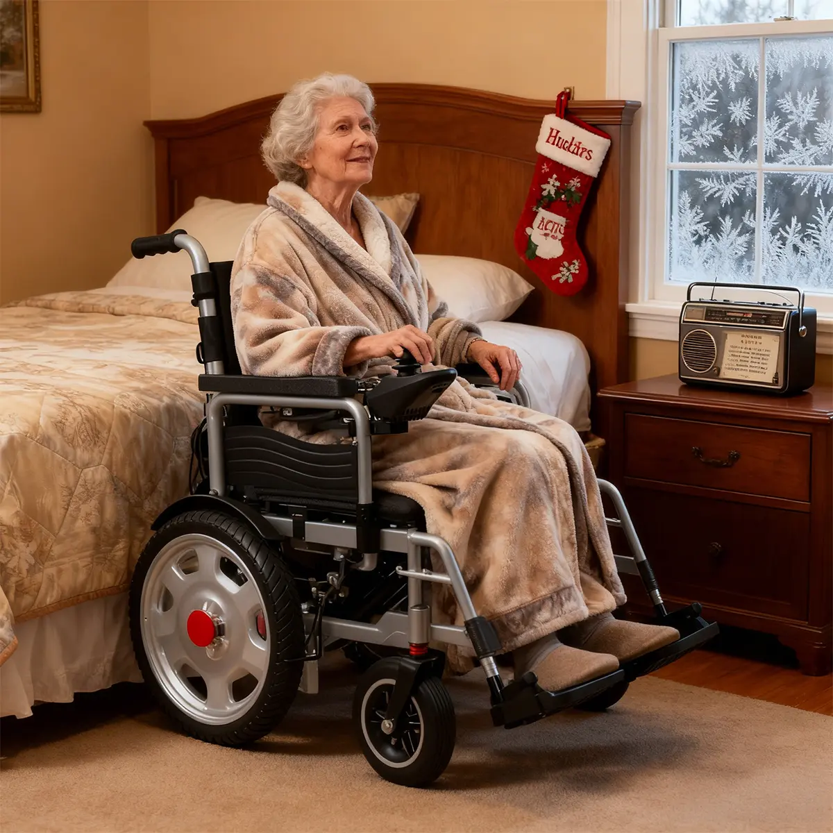 Christmas exclusive，Foldable electric wheelchair for the elderly - The control panel is easy for the elderly to operate. Left/Right Hand Switchable.Christmas gifts,Black Friday limited-time specials